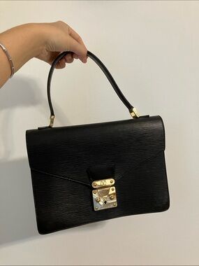 Louis Vuitton Black Epi Concorde